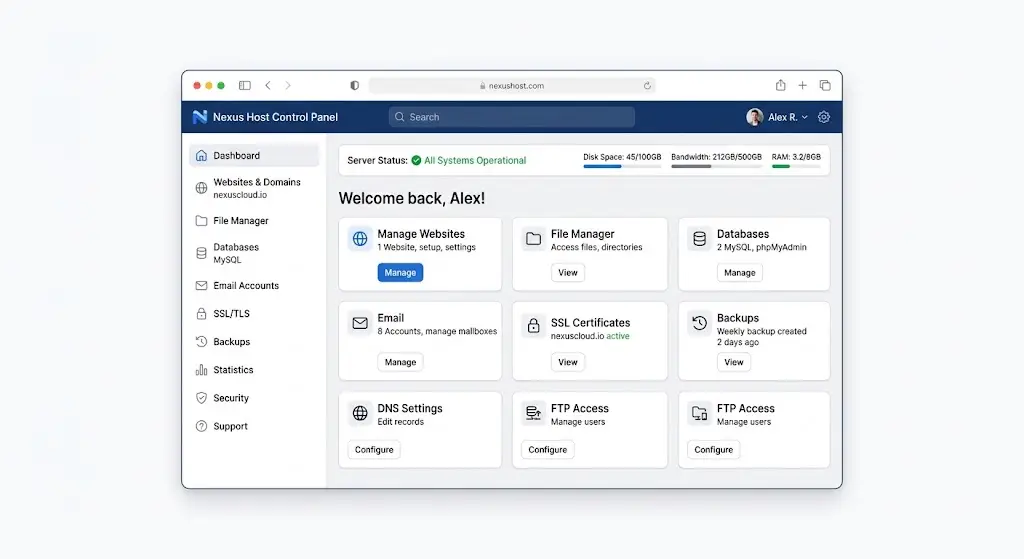 Shared Hosting in Ghana: Prices, Features and What You Get 3 control panel