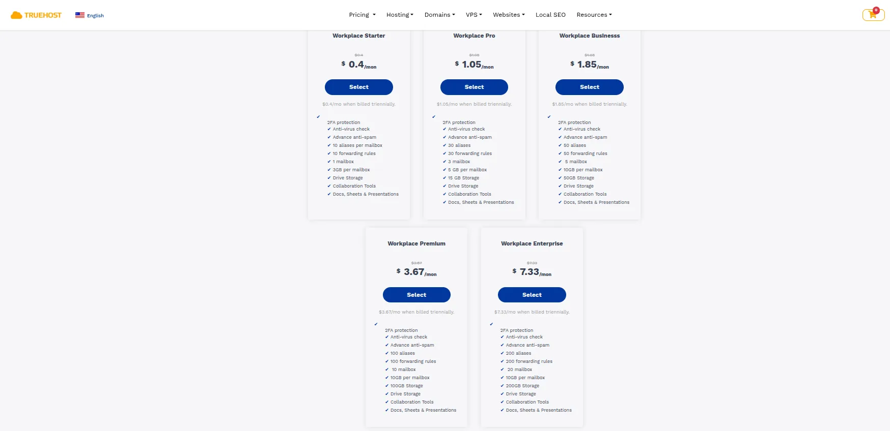 truehost ghana email hosting prices